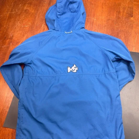 Prodoh Blue Hooded Windbreaker Anorak Jacket size 10 - Picture 5 of 10